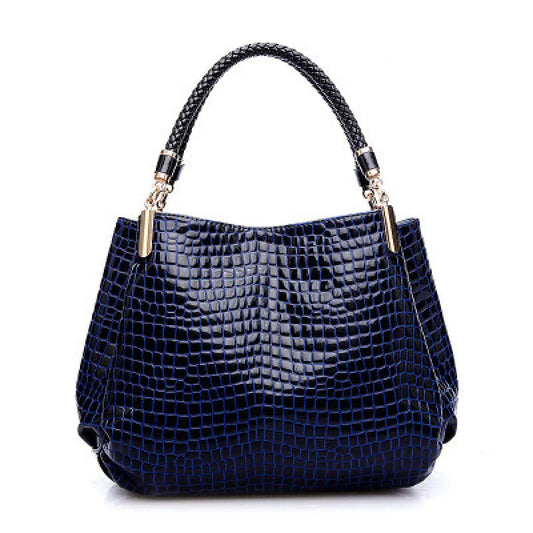 Bolso de hombro mujer con textura efecto brillante - Isadora