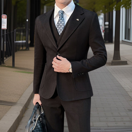 Gustavo - Elegante traje de negocios conjunto de 3 piezas