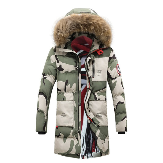 Parka acolchada para hombre con estampado de camouflaje - Leonard