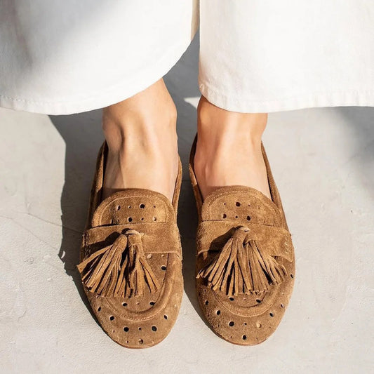 Mocasines para mujer efecto ante con borlas - Arlise