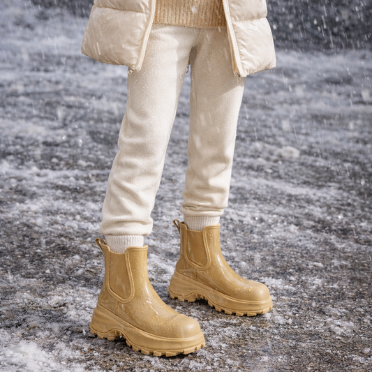 Botas de lluvia para mujer de suela gruesa y impermeables - Karilyn