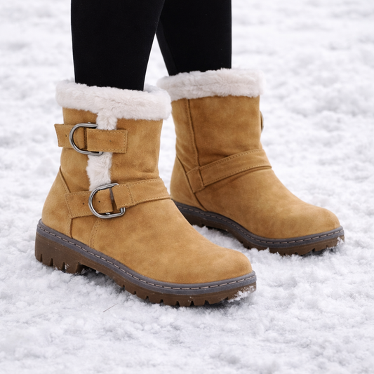 Botas de nieve para mujer con hebillas de caña corta - Zynara