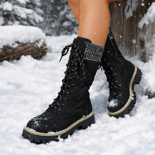 Botas de caña media para mujer cordones frontales suela gruesa - Melissa