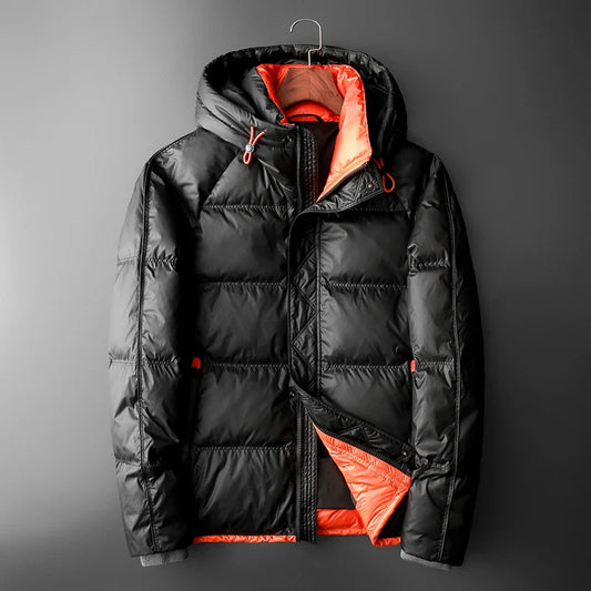 Chaqueta acolchada con capucha y forro contrastante - Mark