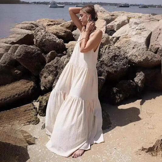 Kati - Vestido de sol bohemio de algodón