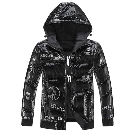 Chaqueta acolchada para hombre efecto vinilo con capucha - Lanuz