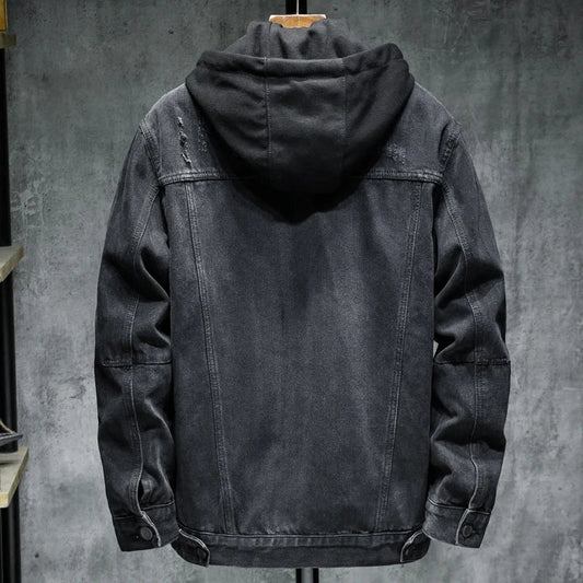 Chaqueta hombre denim con capucha - Shinji