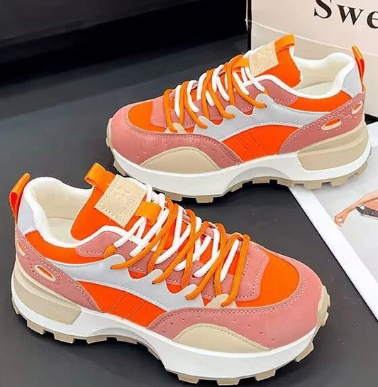 Debby - Elegantes zapatillas de mujer con diseño de bloques de color y gran comodidad de uso