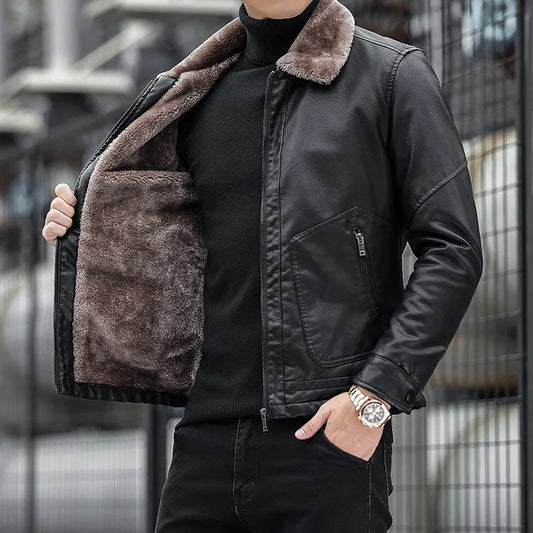 Chaqueta para hombre con cuello de lana - Romain