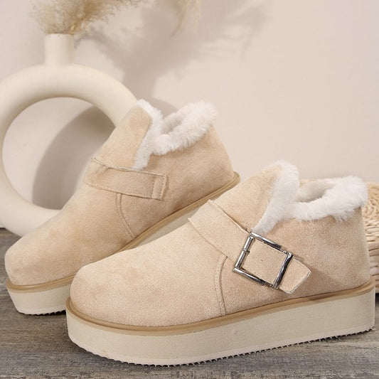 Botines para mujer estilo invernal con hebilla decorativa - Lianova