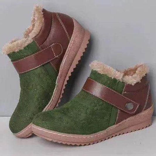 Botines de invierno para mujer con forro de pelo y cierre ajustable - Zayda