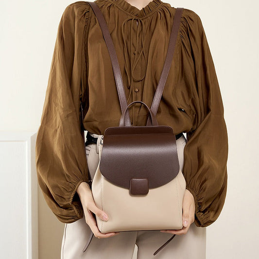 Mochila mujer piel sintética diseño minimalista elegante - Nadège