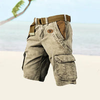 Rey - Pantalones cortos cargo para hombre