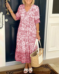Gracia - Vestido bohemio con escote en V