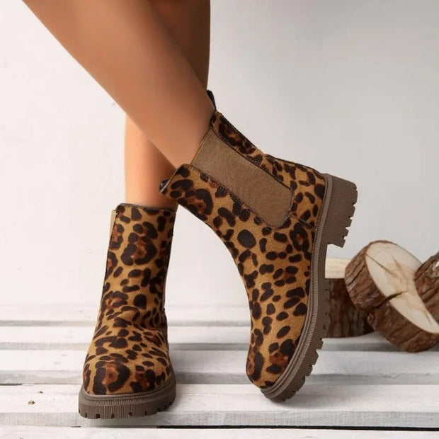 Tarna - Botines con estampado de leopardo