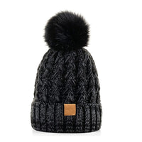 Gorro de punto con pompón para invierno unisex - Norel