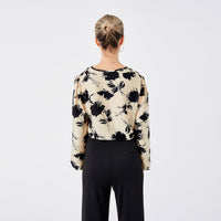 Zuly - Elegante blusa estampada de señora
