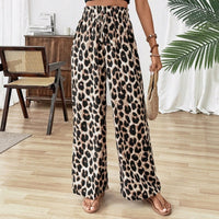 Pantalones anchos para mujer con estampado leopardo estilo casual - Camila