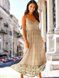 Nyra - Vestido de verano bohemio con cuello en V