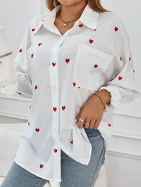 Blusa para mujer estampada de corazones corte recto - Tiril