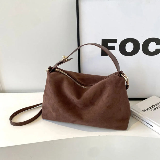 Bolso de hombro para mujer ante suave estilo retro - Maëlle