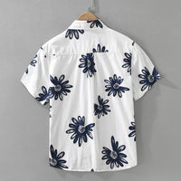 Camisa casual hombre algodón estampado floral manga corta - Rodrigo