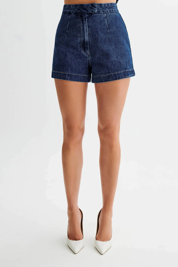 Saula - Conjunto de chaleco vaquero con pantalón corto