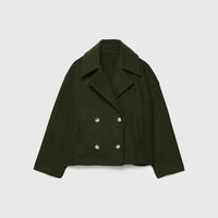 Chaqueta corta de lana con doble botonadura para mujer - Heidi
