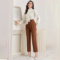Pantalones para mujer rectos de largo tobillero - Mireth