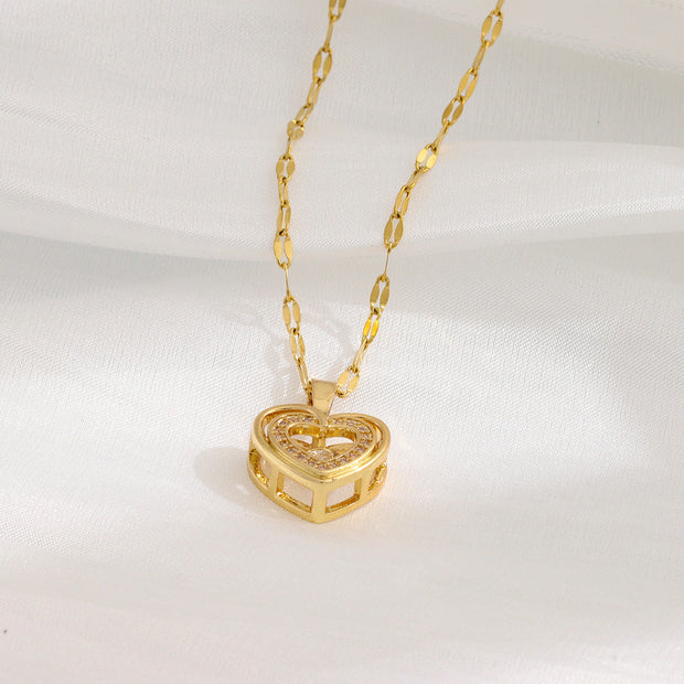 Collar Corazón Doble Mujer - Liora
