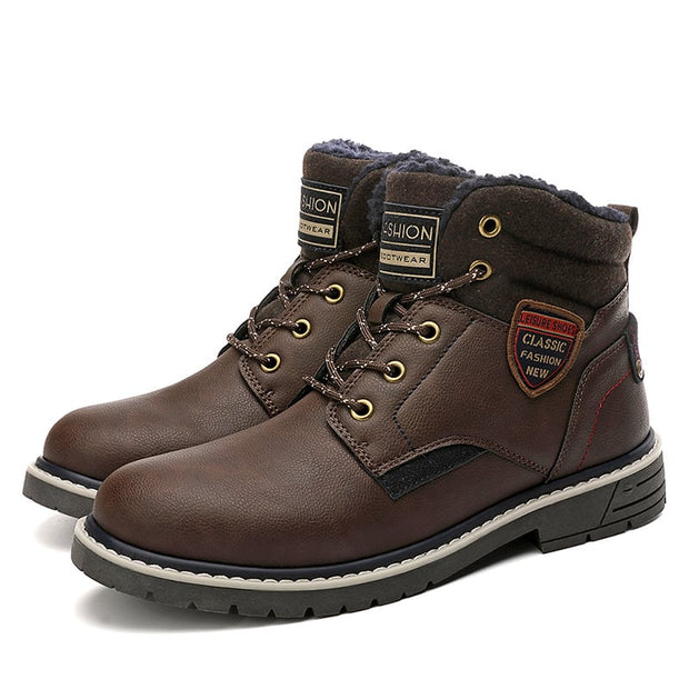 Botas casuales para hombre con forro calido y cordones - Lautaro