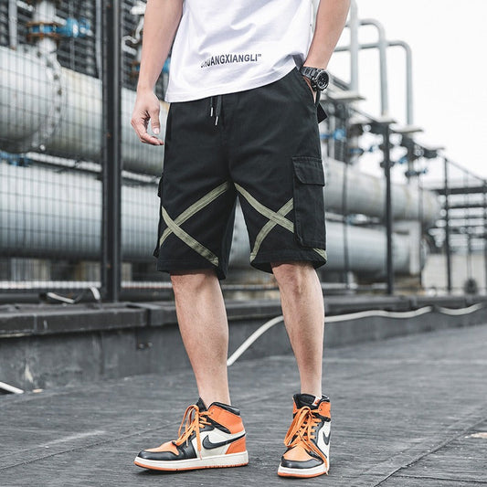 Pantalones cortos para hombre de algodón con diseño cargo urbano - Damián