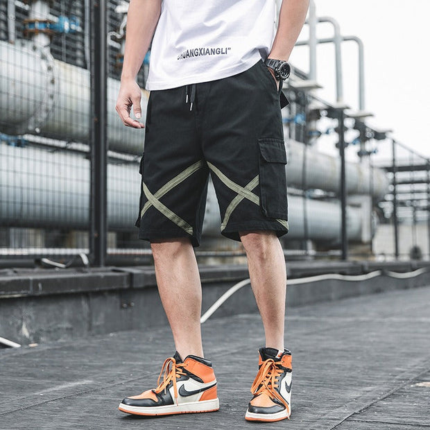 Pantalones cortos para hombre de algodón con diseño cargo urbano - Damián