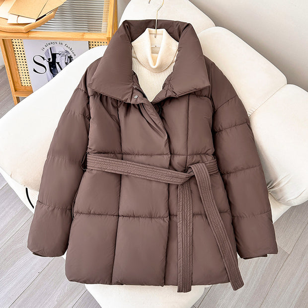 Abrigo tendencia de invierno para mujer con cinturon ajustable - Freja