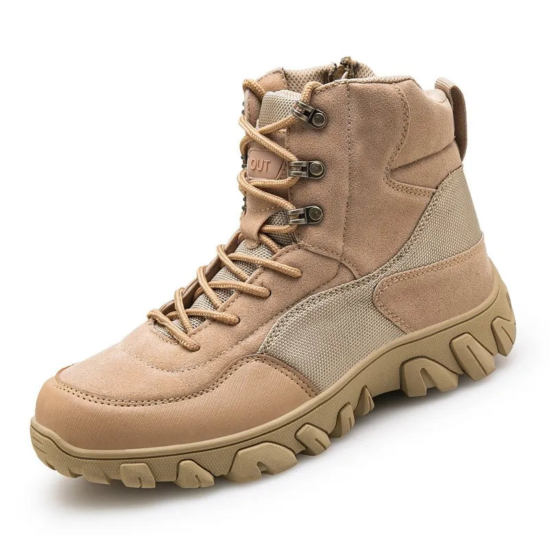 Botines hombre estilo outdoor caña media cordones suela dentada - Tarevon
