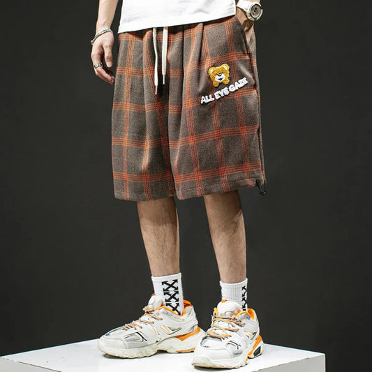 Bermuda hombre cuadros lana estilo oversize - Iván