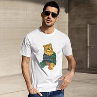 Camiseta hombre algodón estampado gráfico corte recto - Tomás