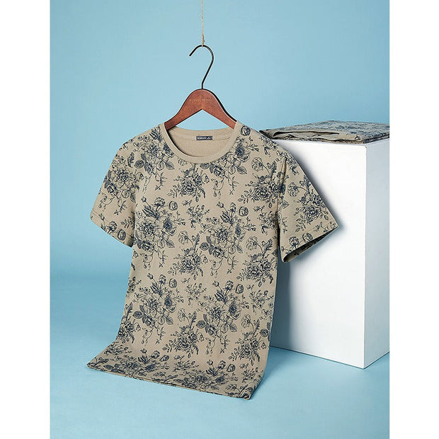 Camiseta hombre estampado floral ajuste regular - Mauro