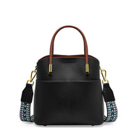Bolso bucket para mujer de piel granulada con asa doble - Emilia