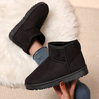 Botines de invierno para mujer en ante con forro de pelo - Lety