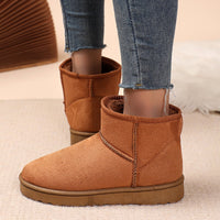 Botines de invierno para mujer en ante con forro de pelo - Lety