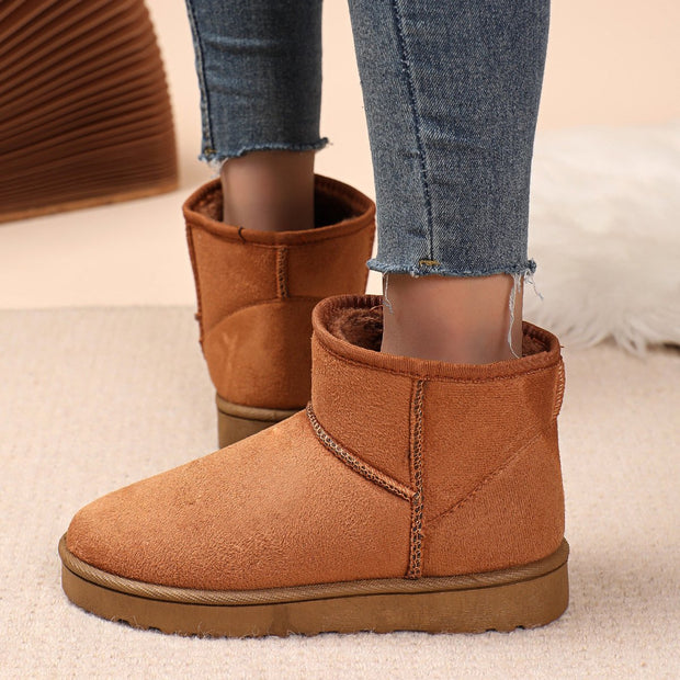 Botines de invierno para mujer en ante con forro de pelo - Lety