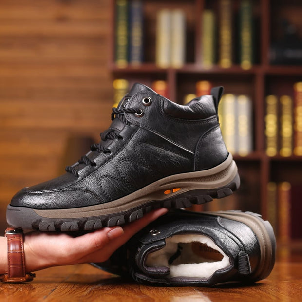 Botas de cuero para hombre con interior calido y suela resistente - Ian