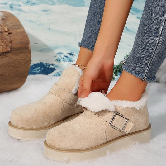 Botines para mujer estilo invernal con hebilla decorativa - Lianova