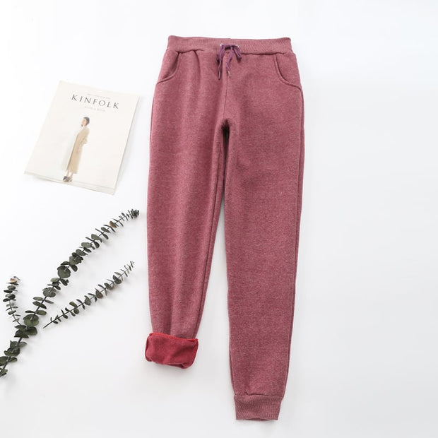 Pantalones para mujer efecto aterciopelado interior - Lureta