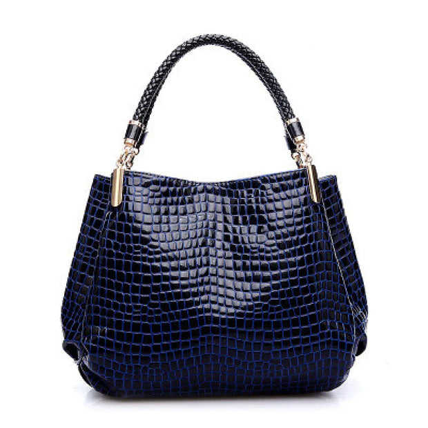 Bolso de hombro mujer con textura efecto brillante - Isadora