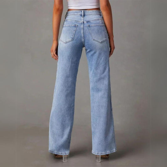 Pantalones clásicos de ocio para mujer - Pernera recta