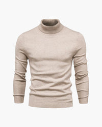 Jersey hombre cuello alto punto liso manga larga - Aldren