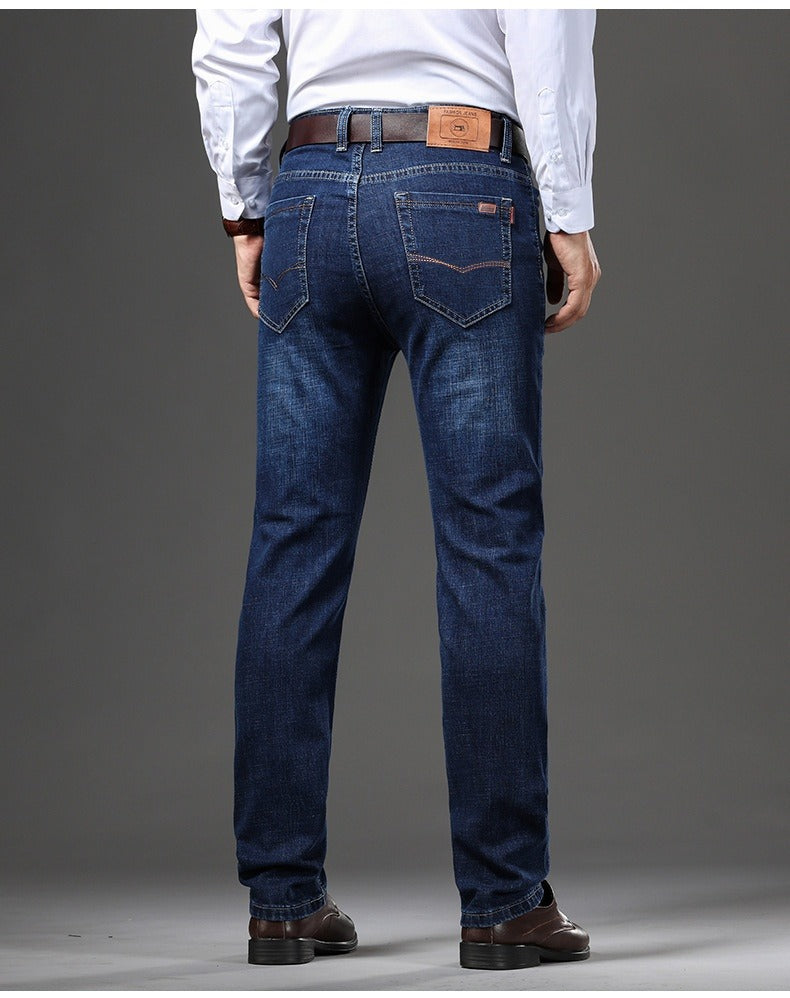 Pantalón vaquero hombre mezclilla elástica estilo recto - Bruno