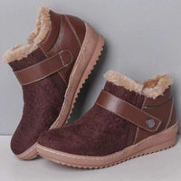 Botines de invierno para mujer con forro de pelo y cierre ajustable - Zayda